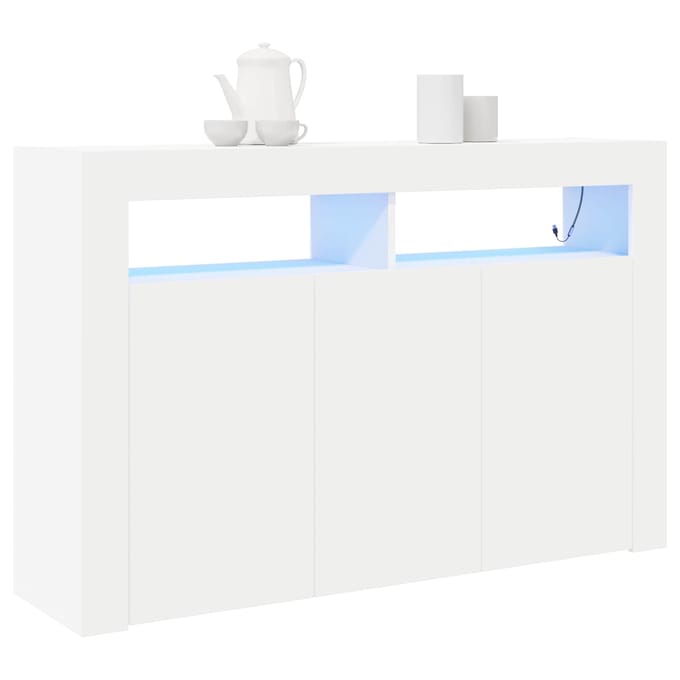 vidaXL - Dressoir - Wit - 116 - x - 30 - x - 75 - cm - Bewerkt - hout