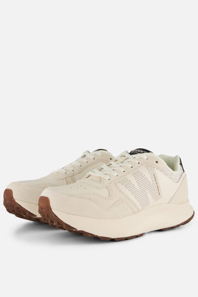 Woden Woden Mathilde Runner wit Leer