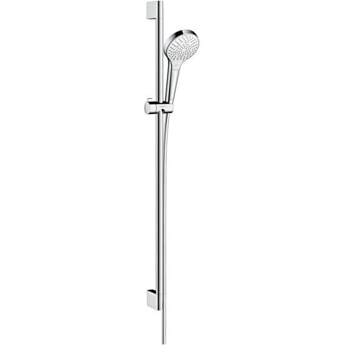 Hansgrohe Croma select s Multi glijstangset - met Croma - select S Multi - handdouche - ecosmart - 90cm - met isiflex B - doucheslang - 160cm wit/chroom - wit chroom