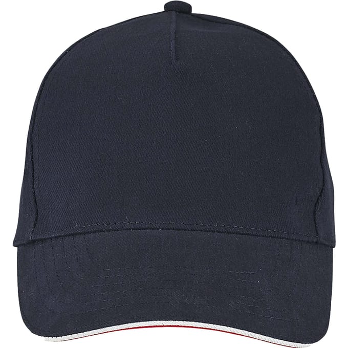 SOLS Longchamp Contrast Baseball Cap (Franse marine)