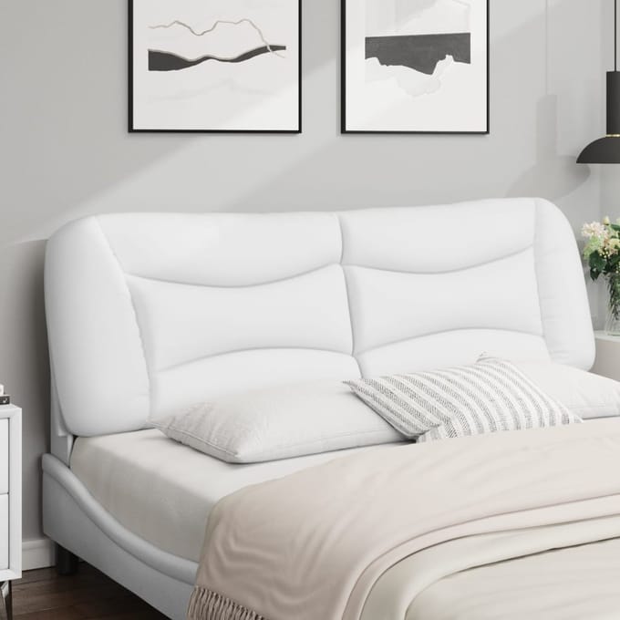 vidaXL Hoofdbordkussen "Hvar" 152 cm kunstleer wit