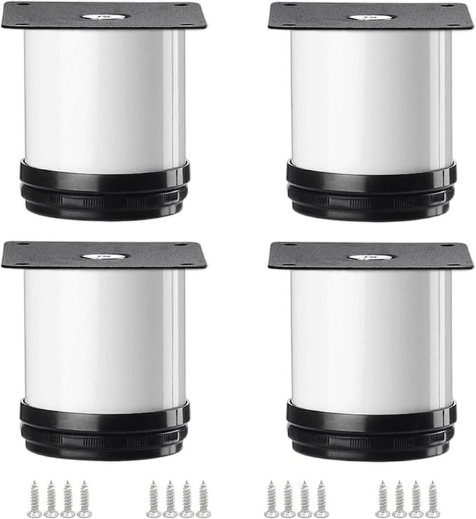 Set van 4 Verstelbare RVS Meubelpoten voor Kast, Keuken en Bureau