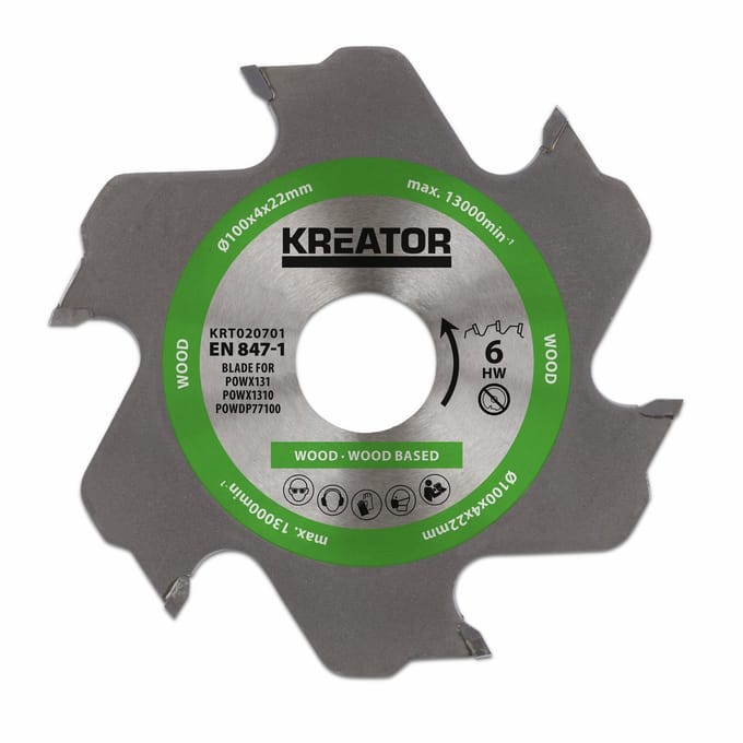 Kreator KRT020701 Lamellenfreesblad - Ø 100x22mm - 6T