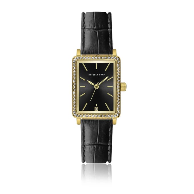Leren krokodillenhorloge voor dames Isabella Ford Adélaïde