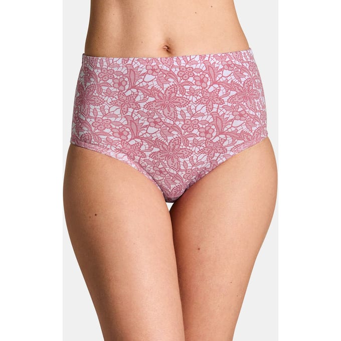 Set katoenen tailleslips - rood / wit - Gr. 40 van Goldner Fashion