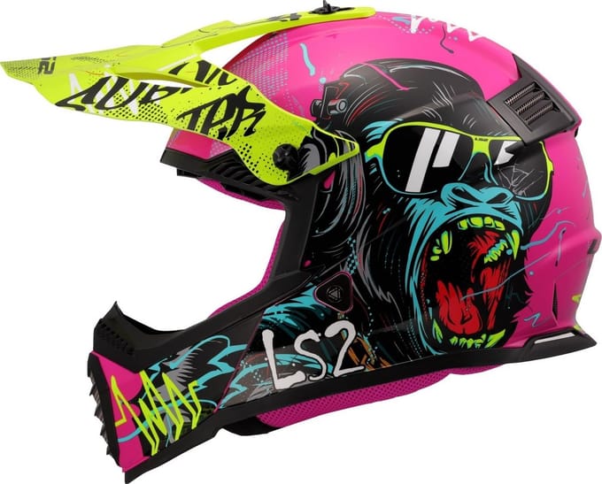 Kinder Crosshelm MX437 Fast EVO II Glans Paars