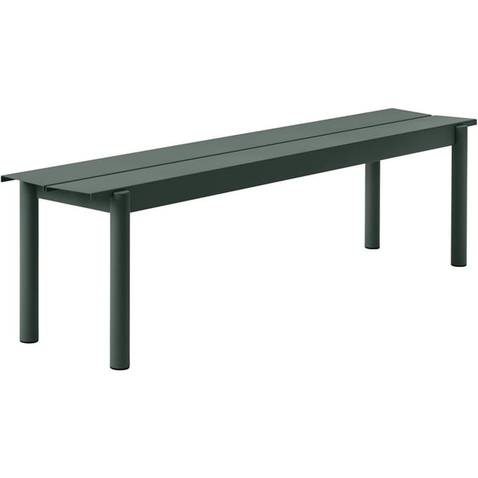 Muuto - Linear Steel Bank - donkergroen - L