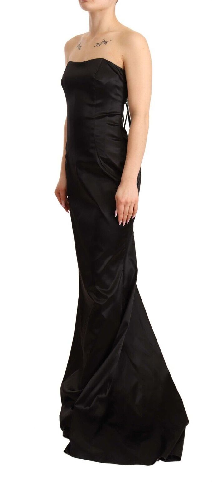 Dolce & Gabbana Dames Zijden Zwarte Zeemeerman Dress