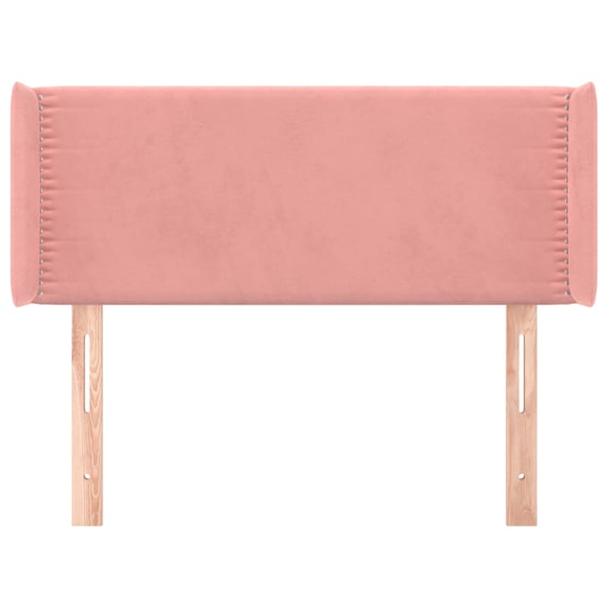 vidaXL - Hoofdbord - met - randen - 103x16x78/88 - cm - fluweel - roze