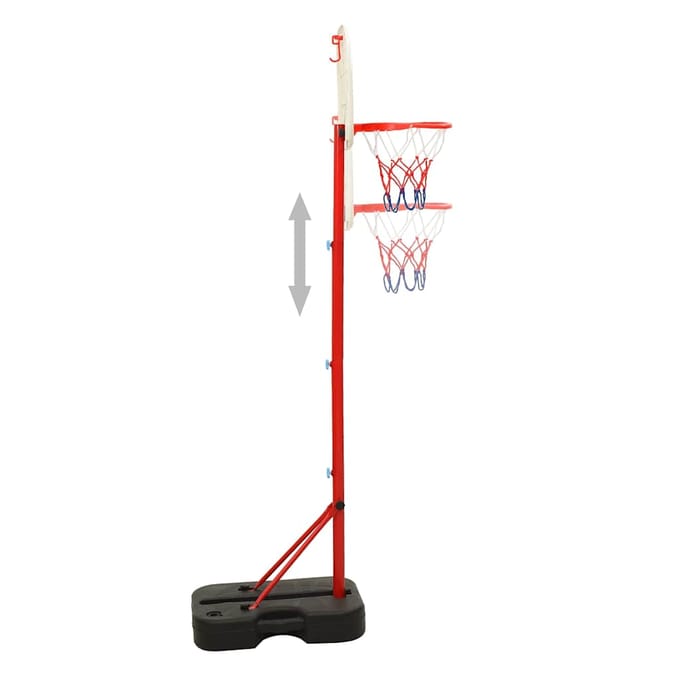 vidaXL - Basketbalset - draagbaar - verstelbaar - 138,5-166 - cm