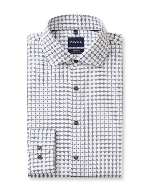 OLYMP No. Six Overhemd, Super Slim, Royal Kent, Wit