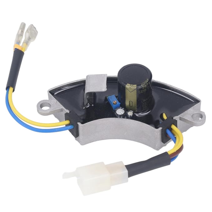 Régulateur de Tension Boîtier Aluminium Monophasé Régulateur AVR Redresseur pour Générateur à Essence 3KW