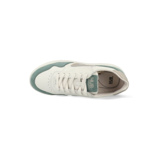 HUB Court-z Sneakers Heren - Leren Sneaker - Wit - Maat 46
