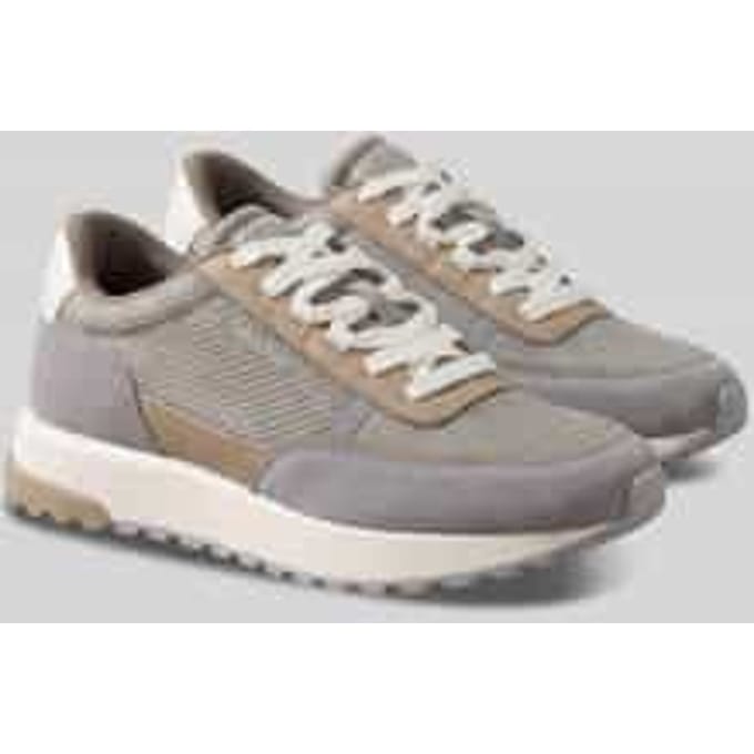 sneakers met logo-applicatie