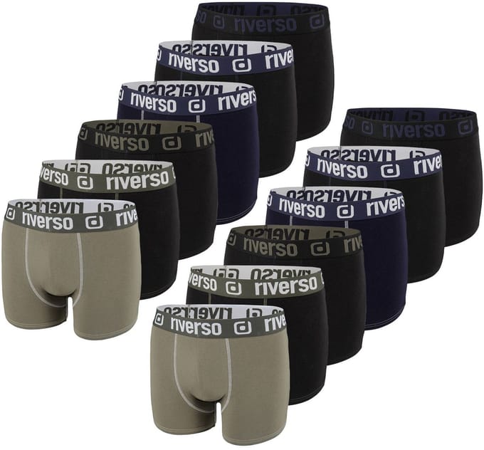 riverso Heren Boxershorts RIVOle 12 Pack Veelkleurig S Geen krassend label