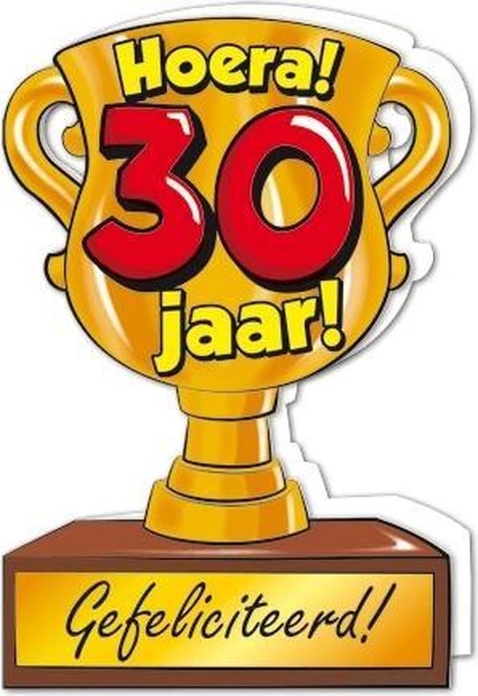 Trofee kaart - 30 jaar