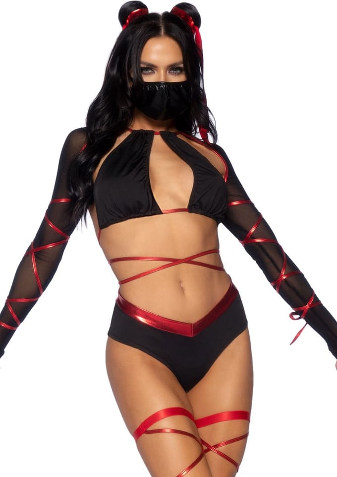 Combinatie van ninja sexy femme Leg Avenue Ninja