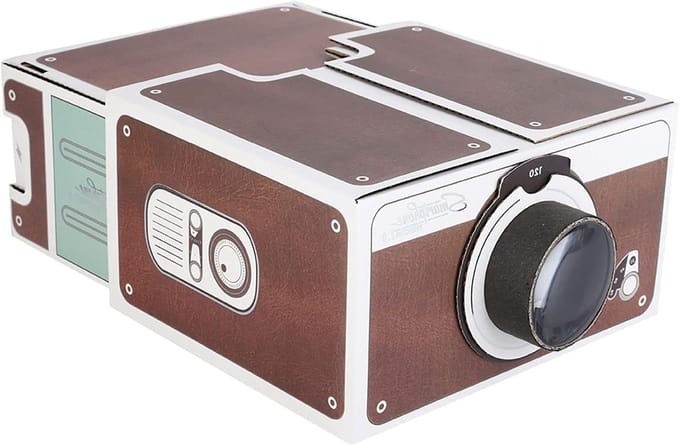 Doe-het-zelf Projector - Mini Projector Smartphone - Thuisbioscoop Creëren - 8x Beeldvergroting - Tot 5.8 inch scherm - Wit