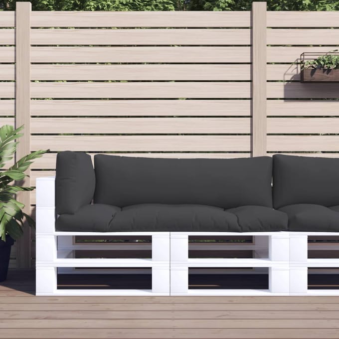 vidaXL - Palletkussens - 3 - st - stof - zwart