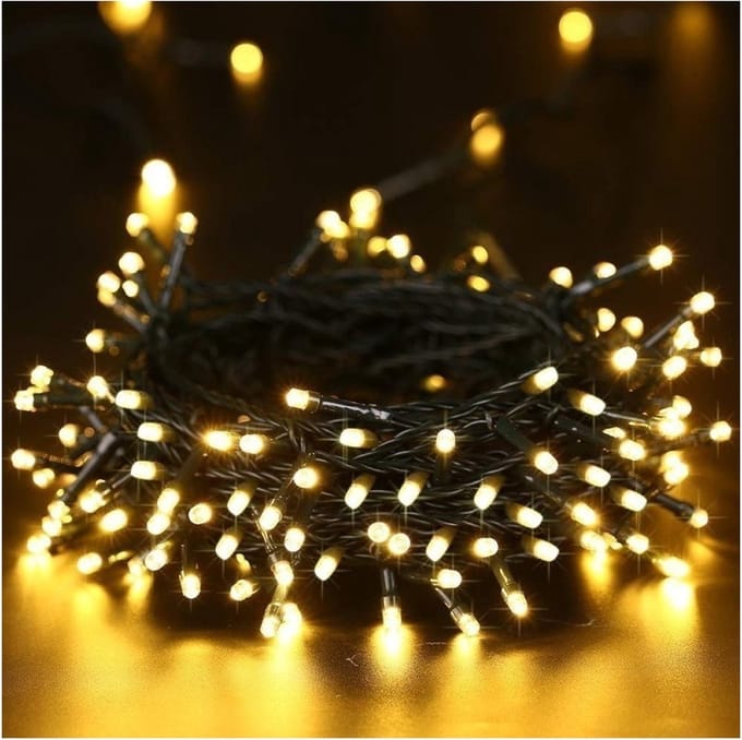 Kerst verlichting op zonne energie 200 LED warm wit