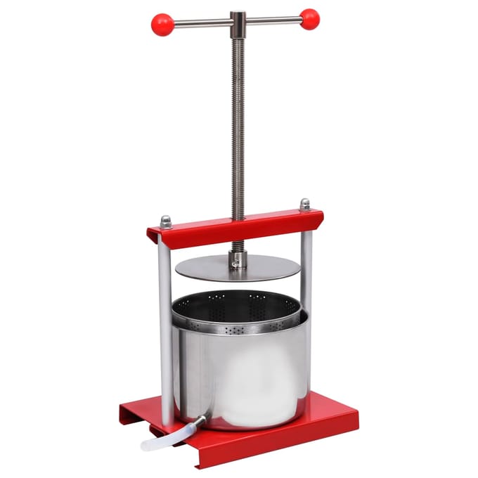 vidaXL - Fruit- - en - wijnpers - 6 - liter - roestvrij - staal