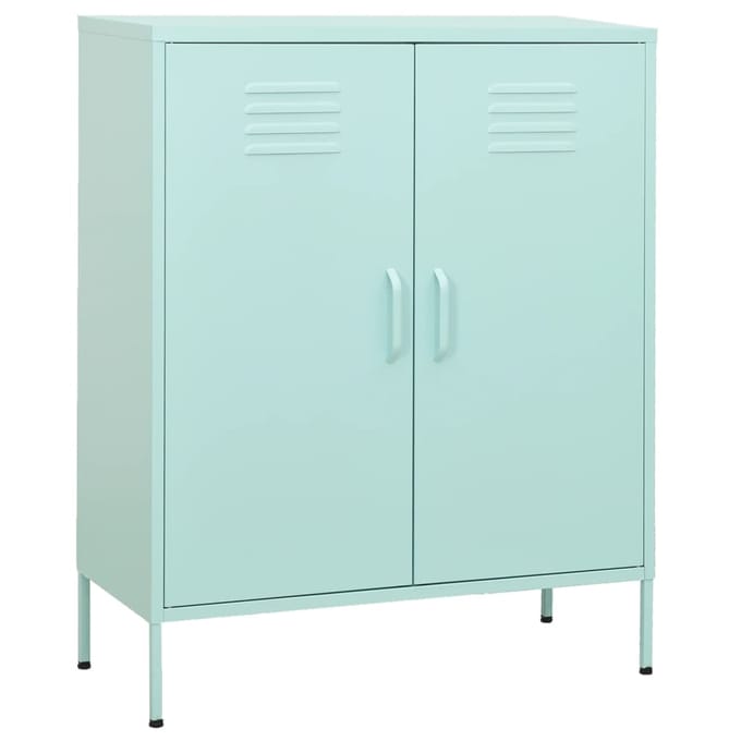 vidaXL - Opbergkast - 80x35x101,5 - cm - staal - mint