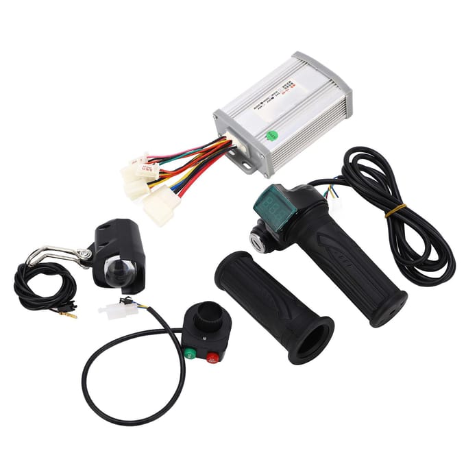 Kit de contrôleur de vélo électrique 36 V 800 W avec protection contre les surintensités et contrôleur de balais black