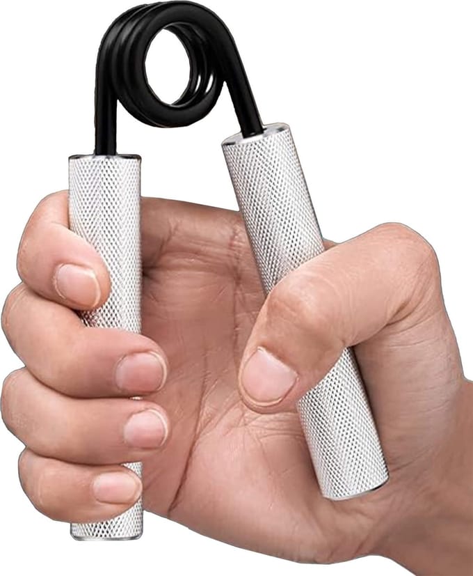 Springos Handtrainer | Handknijper | Zwart/Grijs | 45 Kg