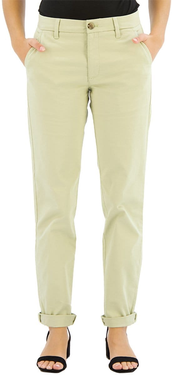 Dockers Weekend Regular Slim Ankle Fit Chino Broek Beige 28 Vrouw