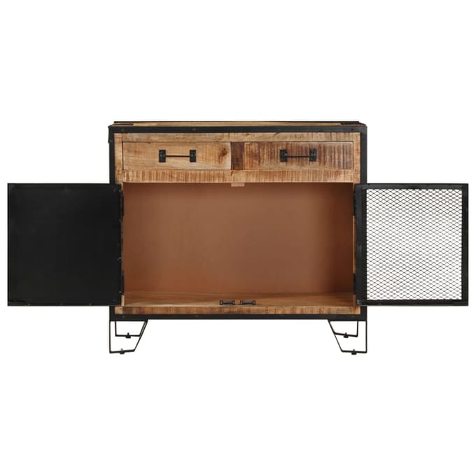 vidaXL - Dressoir - 80x31x71 - cm - massief - ruw - mangohout