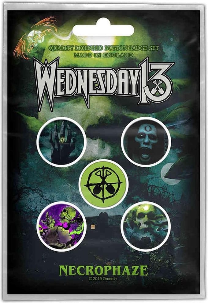 Wednesday 13 - Necrophaze Badge/button - Set van 5 - Multicolours