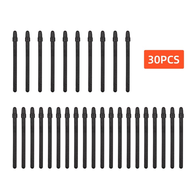 30 STKS Stylus Penpunten en Pen Clip voor T505 Professionele Grafische Tekentablet Stylus Pen Zwart zwart