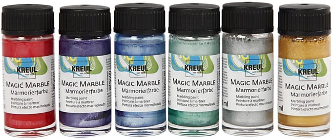 Magic Marble-verf, metallic kleuren, 6x20 ml/ 1 doos