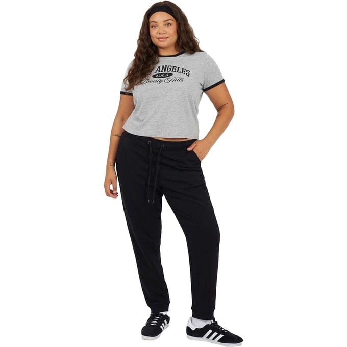 Brave Soul Dames/Dames Plus Joggingbroek (Zwart)