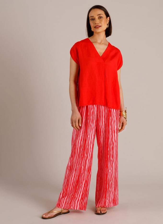 YEST Mila Tops - Hot Red - maat 40