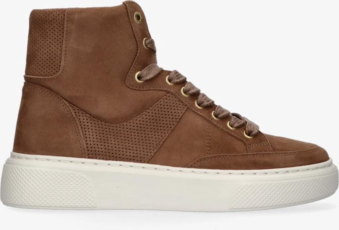 Tango | Alex 12-b brown kid suede sneaker - bone white sole | Maat: 38