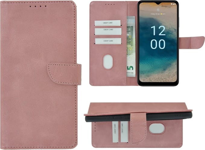 Pearlycase hoesje Geschikt voor Nokia G22 - Kunstleer Book Case - Rose Goud