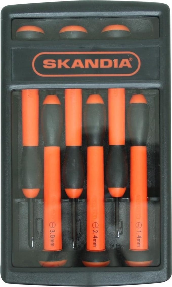 Skandia Precisie Mini Schroevendraaierset - 6 delig