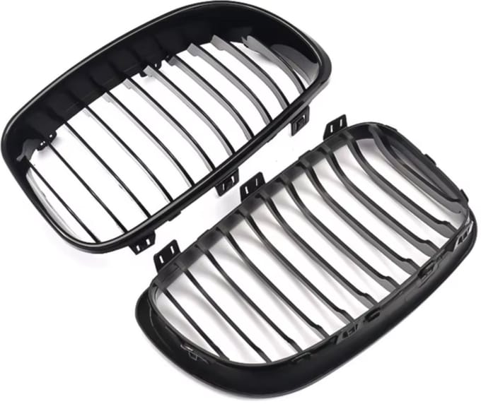 Niergrille Ravino - Front Niergrille - Voor BMW 1 Serie E81/E82/E87/E88 LCI (2008-2013) - Gloss Black - Auto accessoires