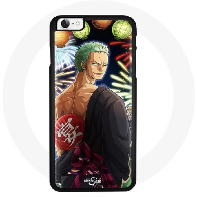 Coque pour Iphone SE - Maniacase - One Piece Joyeux Noël Zoro - Souple - Noir - Anime