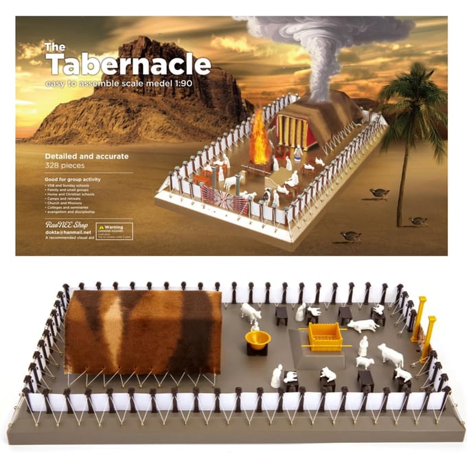 RaoNEE Het Tabernakel Modelbouwkit Les- en Leermiddel Eenvoudig te Monteren Schaalmodel Oude Testament model - - 190 -