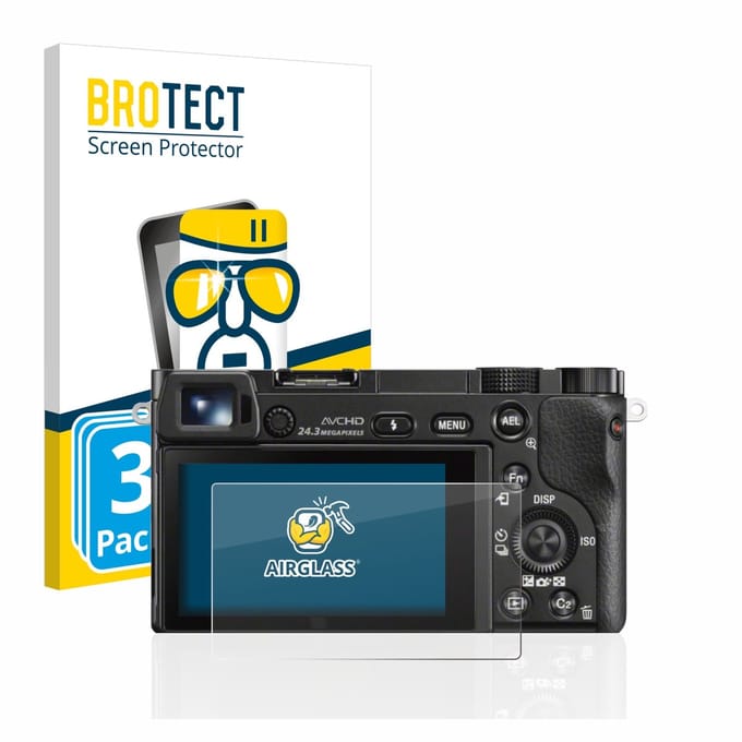 Screenprotector 3 Stuks voor Sony Alpha 5000 / 6000 / 6400 Beschermglas transparant