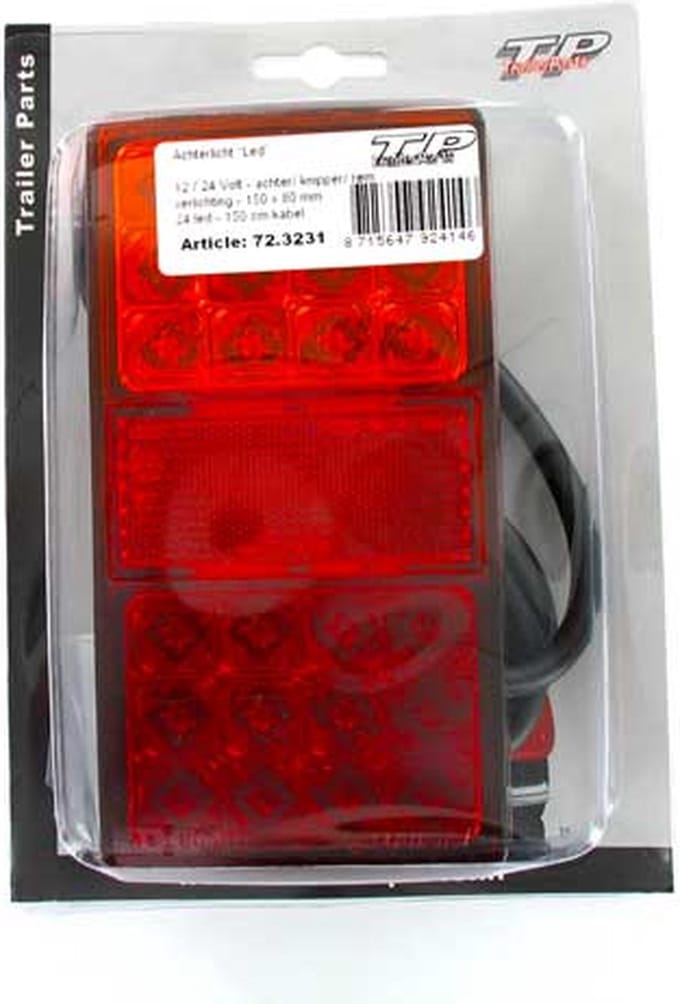 Achterlicht LED 12/ 24 Volt - blister