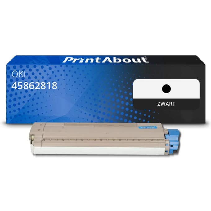 PrintAbout huismerk Toner 45862818 Zwart Geschikt voor OKI