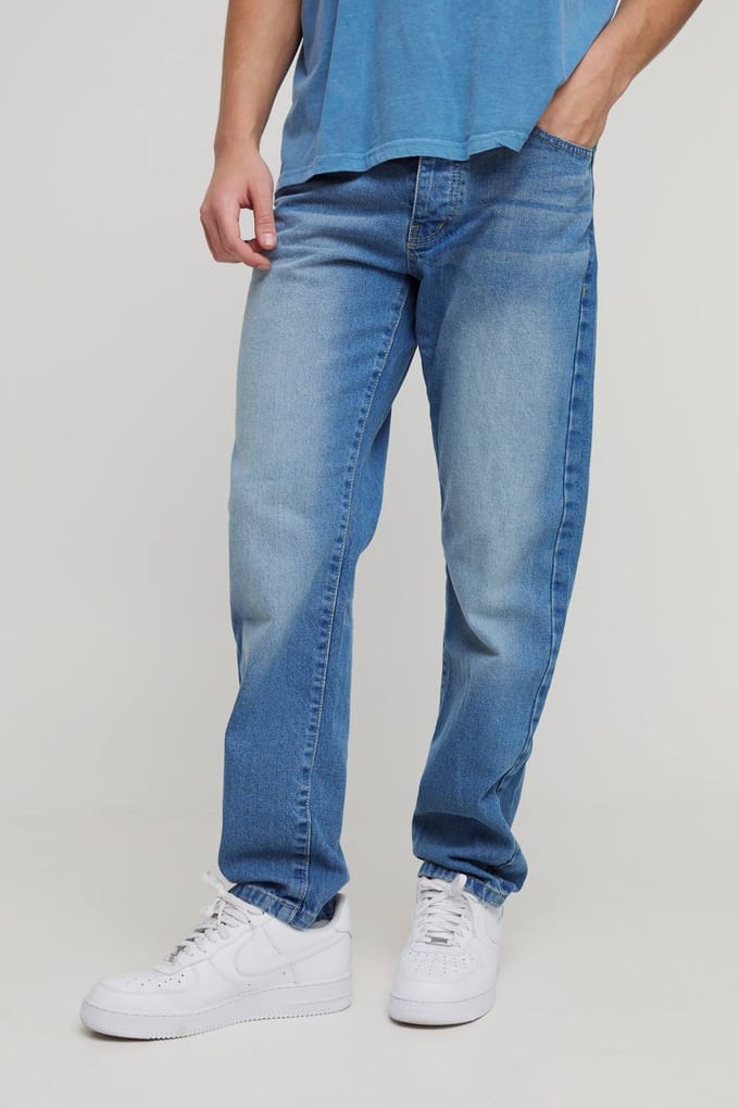 Essential Straight Leg Jeans | Mid Blue | Size 52R