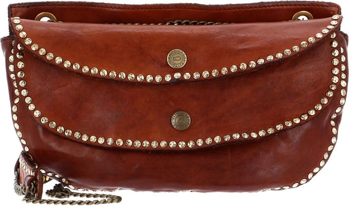 CAMPOMAGGI Leren Schoudertas Avondtas Crossbody Cognac Terracotta