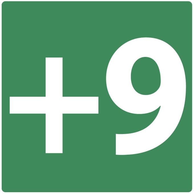 Niveau +9 bord - kunststof 100 x 100 mm