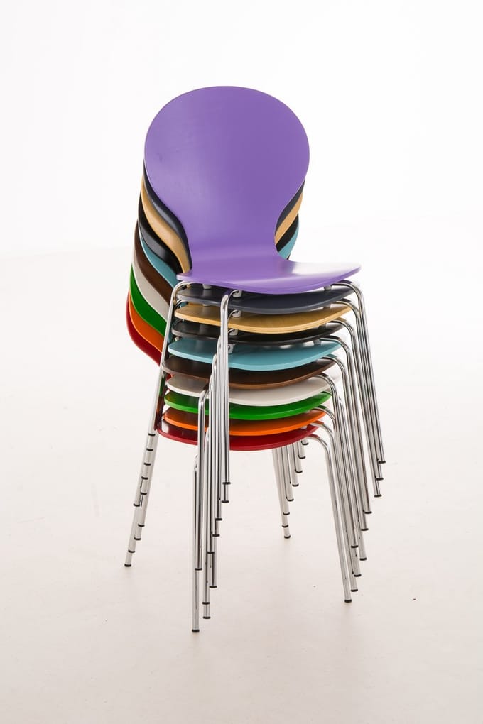 CLP Diego Set van 16 stapelstoelen rood