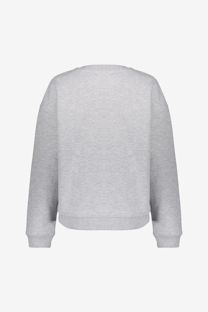 Geisha Sweater L'atelier Toweling Grey Melange/fuchsia Größe: S | Pullover Outlet | Damen | Grau