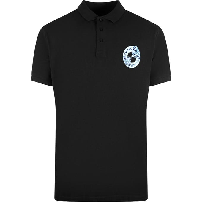 Cavalli Class Circle-logo zwart poloshirt